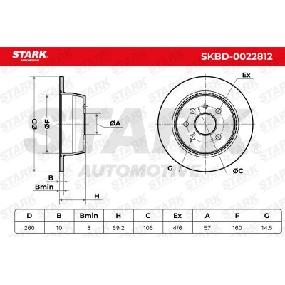 Bremsscheibe Stark SKBD-0022812 SKBD-0022812 - foto 4