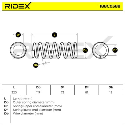 Fahrwerksfeder RIDEX 188C0388 188C0388 - foto 5