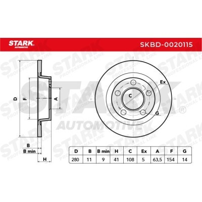 Bremsscheibe Stark SKBD-0020115 SKBD-0020115 - foto 5