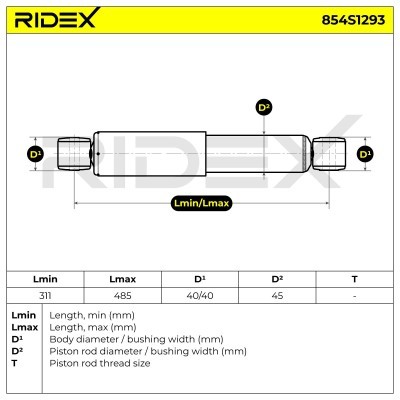 Stoßdämpfer RIDEX 854S1293 854S1293 - foto 8