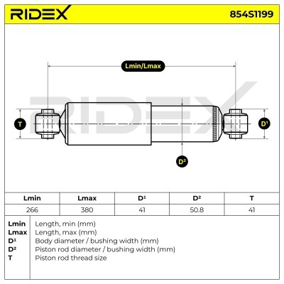 Stoßdämpfer RIDEX 854S1199 854S1199 - foto 9