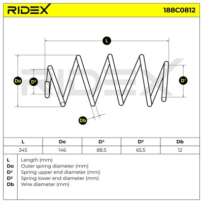 Fahrwerksfeder RIDEX 188C0812 188C0812 - foto 4