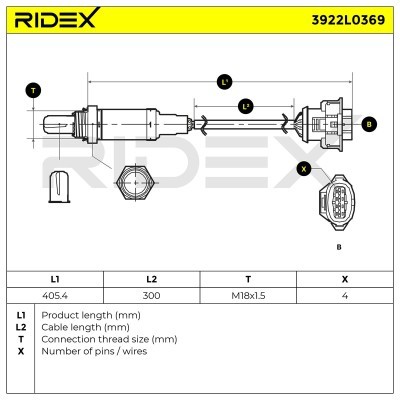 Lambdasonde RIDEX 3922L0369 3922L0369 - foto 5