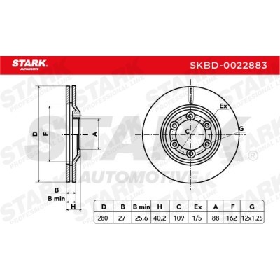 Bremsscheibe Stark SKBD-0022883 SKBD-0022883 - foto 5