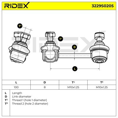 Stabilisator Stange RIDEX 3229S0205 3229S0205 - foto 7
