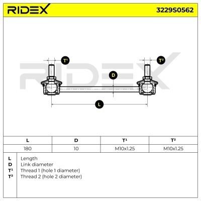 Stabilisator Stange RIDEX 3229S0562 3229S0562 - foto 7