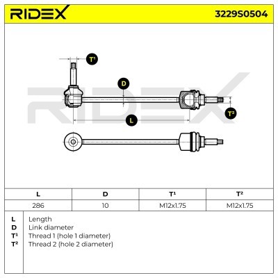 Stabilisator Stange RIDEX 3229S0504 3229S0504 - foto 5