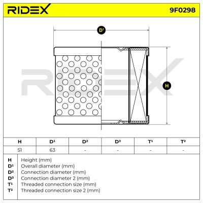 Kraftstofffilter RIDEX 9F0298 9F0298 - foto 6