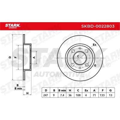 Bremsscheibe Stark SKBD-0022803 SKBD-0022803 - foto 7