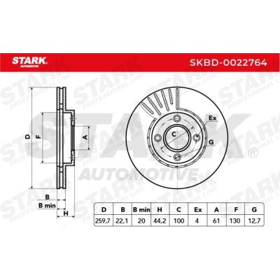 Bremsscheibe Stark SKBD-0022764 SKBD-0022764 - foto 3