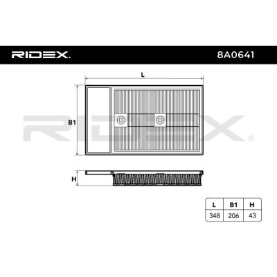 Luftfilter RIDEX 8A0641 8A0641 - foto 6