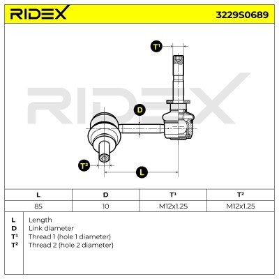 Stabilisator Stange RIDEX 3229S0689 3229S0689 - foto 5