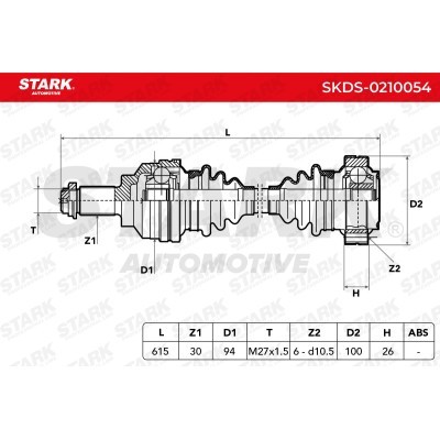 Antriebswelle Stark SKDS-0210054 SKDS-0210054 - foto 6