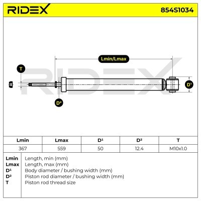 Stoßdämpfer RIDEX 854S1034 854S1034 - foto 5