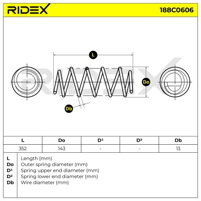 Fahrwerksfeder RIDEX 188C0606 188C0606 - foto 4