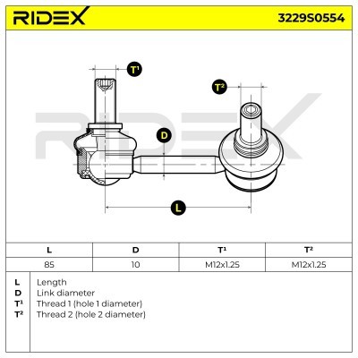 Stabilisator Stange RIDEX 3229S0554 3229S0554 - foto 5