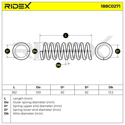 Fahrwerksfeder RIDEX 188C0271 188C0271 - foto 5