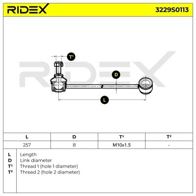 Stabilisator Stange RIDEX 3229S0113 3229S0113 - foto 6