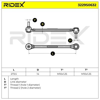 Stabilisator Stange RIDEX 3229S0632 3229S0632 - foto 5