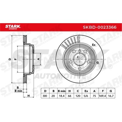 Bremsscheibe Stark SKBD-0023366 SKBD-0023366 - foto 5