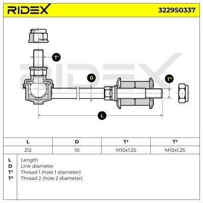 Stabilisator Stange RIDEX 3229S0337 3229S0337 - foto 8