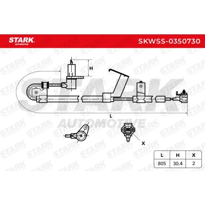 ABS Sensor Stark SKWSS-0350730 SKWSS-0350730 - foto 7