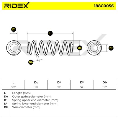Fahrwerksfeder RIDEX 188C0056 188C0056 - foto 4