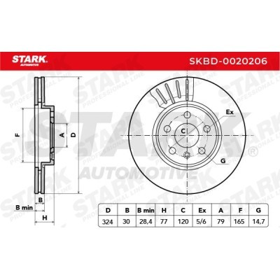 Bremsscheibe Stark SKBD-0020206 SKBD-0020206 - foto 5