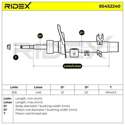 Stoßdämpfer RIDEX 854S2240 854S2240 - foto 6