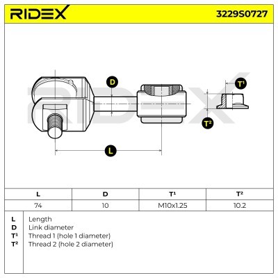 Stabilisator Stange RIDEX 3229S0727 3229S0727 - foto 5