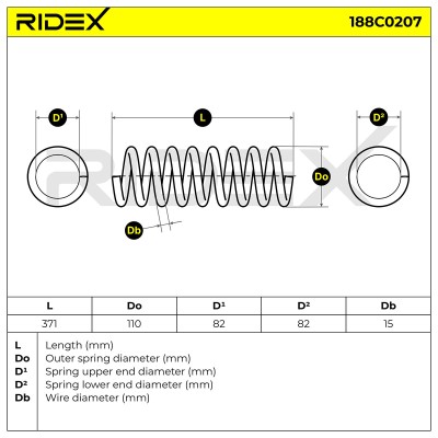 Fahrwerksfeder RIDEX 188C0207 188C0207 - foto 5
