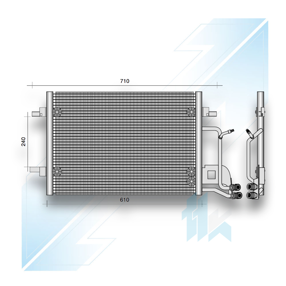 Klimakondensator für Audi A4  1995 - 2000/ A4 Avant  1996 - 2001 210VAA481 - foto 1