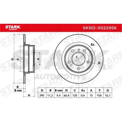 Bremsscheibe Stark SKBD-0022956 SKBD-0022956 - foto 5