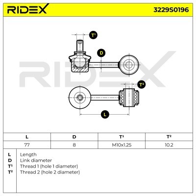 Stabilisator Stange RIDEX 3229S0196 3229S0196 - foto 5