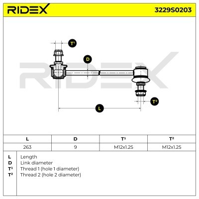 Stabilisator Stange RIDEX 3229S0203 3229S0203 - foto 9