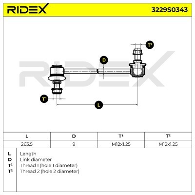 Stabilisator Stange RIDEX 3229S0343 3229S0343 - foto 9