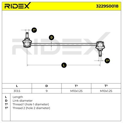 Stabilisator Stange RIDEX 3229S0018 3229S0018 - foto 3