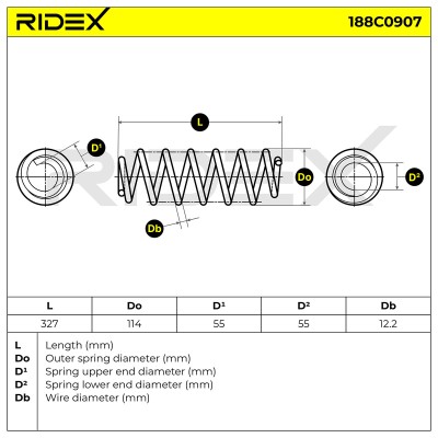 Fahrwerksfeder RIDEX 188C0907 188C0907 - foto 4
