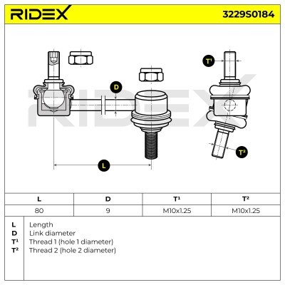 Stabilisator Stange RIDEX 3229S0184 3229S0184 - foto 7