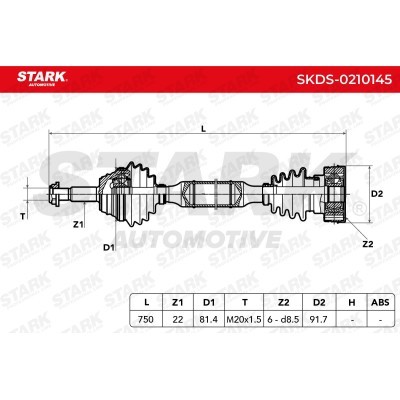 Antriebswelle Stark SKDS-0210145 SKDS-0210145 - foto 6