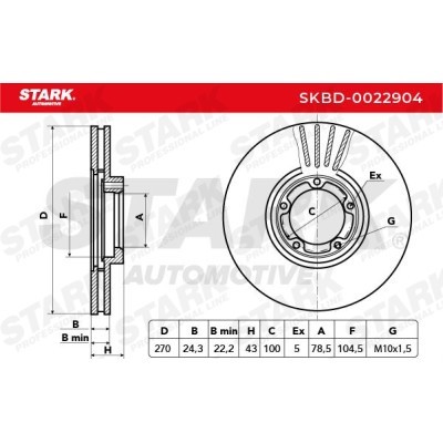 Bremsscheibe Stark SKBD-0022904 SKBD-0022904 - foto 3