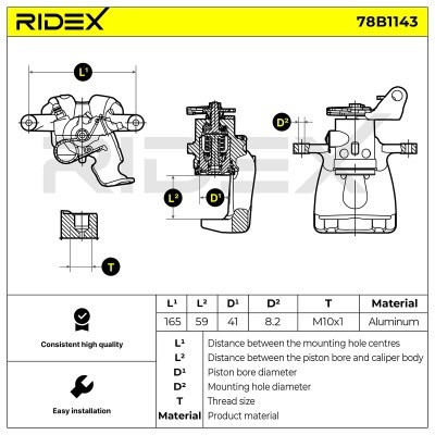 Bremssattel RIDEX 78B1143 78B1143 - foto 6