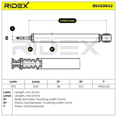 Stoßdämpfer RIDEX 854S0642 854S0642 - foto 8