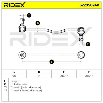 Stabilisator Stange RIDEX 3229S0240 3229S0240 - foto 5