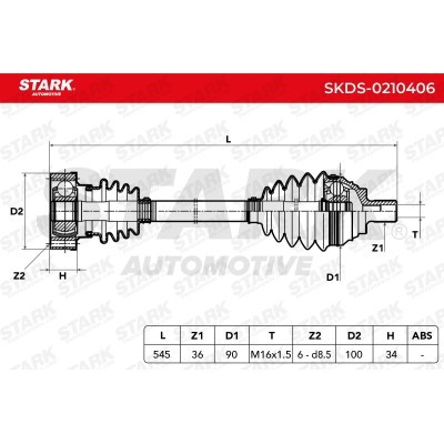 Antriebswelle Stark SKDS-0210406 SKDS-0210406 - foto 6