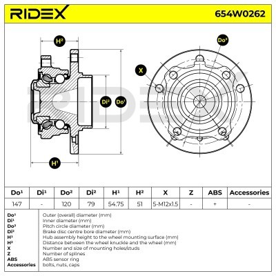 Radlager RIDEX 654W0262 654W0262 - foto 5