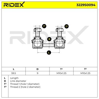 Stabilisator Stange RIDEX 3229S0094 3229S0094 - foto 3