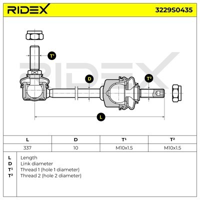 Stabilisator Stange RIDEX 3229S0435 3229S0435 - foto 11