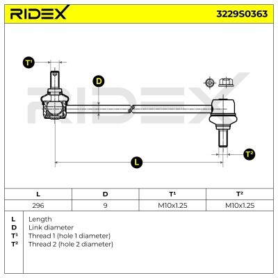 Stabilisator Stange RIDEX 3229S0363 3229S0363 - foto 5