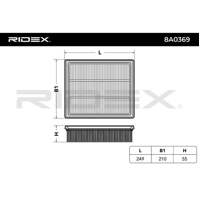 Luftfilter RIDEX 8A0369 8A0369 - foto 3